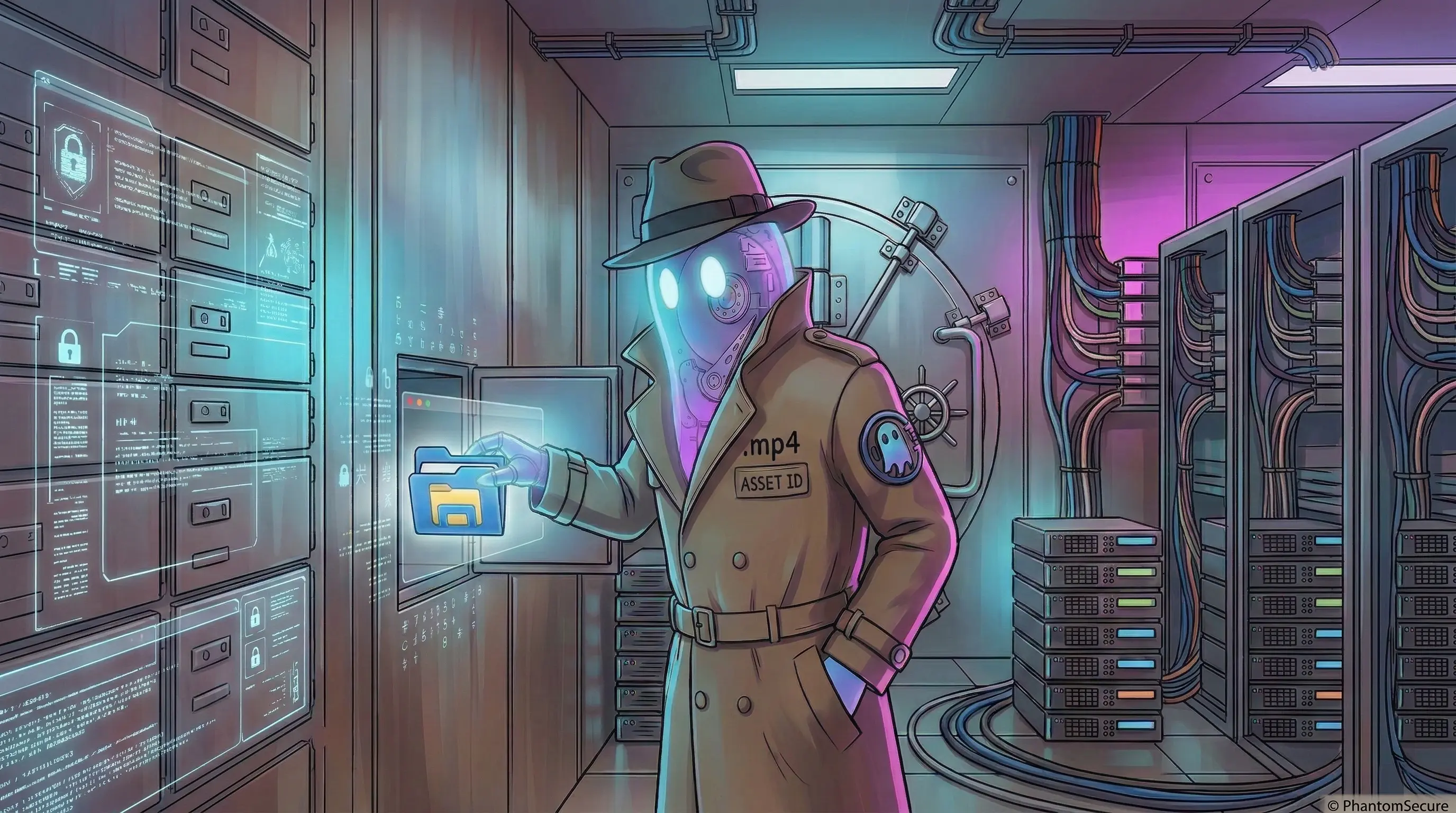 Conceptual art of a hidden digital vault