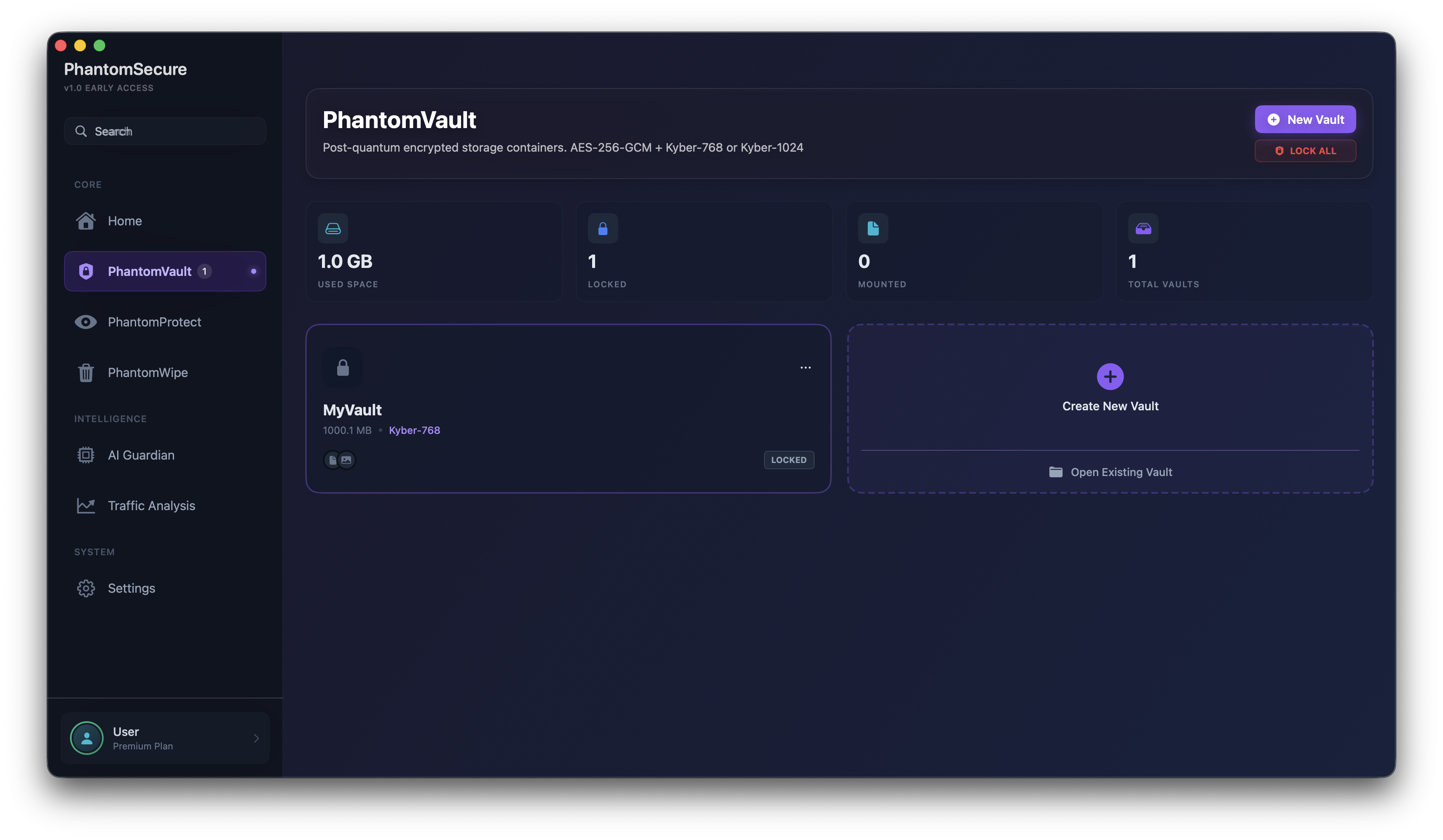 PhantomVault Dashboard